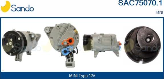 Sando SAC75070.1 - Compresseur, climatisation droxauto.com