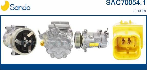 Sando SAC70054.1 - Compresseur, climatisation droxauto.com