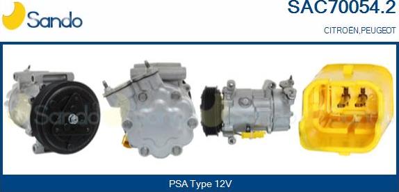 Sando SAC70054.2 - Compresseur, climatisation droxauto.com