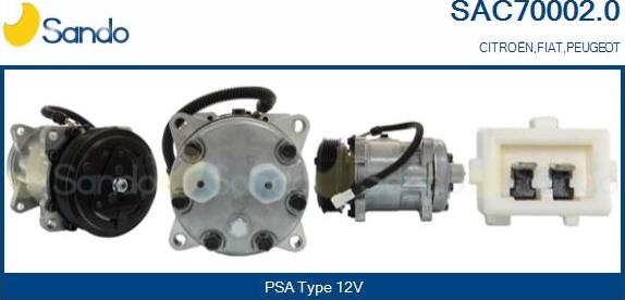 Sando SAC70002.0 - Compresseur, climatisation droxauto.com