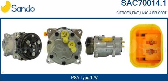 Sando SAC70014.1 - Compresseur, climatisation droxauto.com