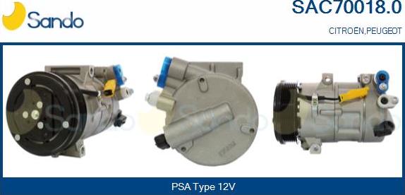 Sando SAC70018.0 - Compresseur, climatisation droxauto.com