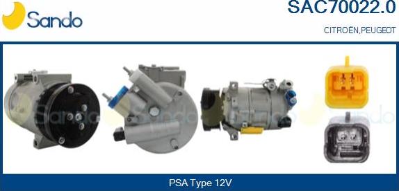 Sando SAC70022.0 - Compresseur, climatisation droxauto.com