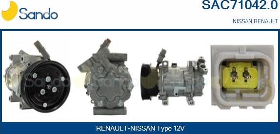 Sando SAC71042.0 - Compresseur, climatisation droxauto.com
