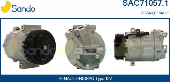 Sando SAC71057.1 - Compresseur, climatisation droxauto.com