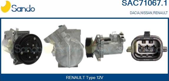 Sando SAC71067.1 - Compresseur, climatisation droxauto.com