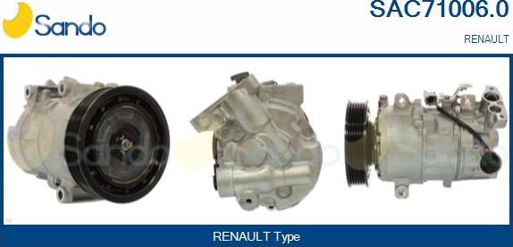 Sando SAC71006.0 - Compresseur, climatisation droxauto.com