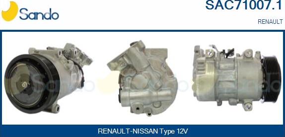 Sando SAC71007.1 - Compresseur, climatisation droxauto.com