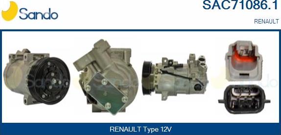Sando SAC71086.1 - Compresseur, climatisation droxauto.com
