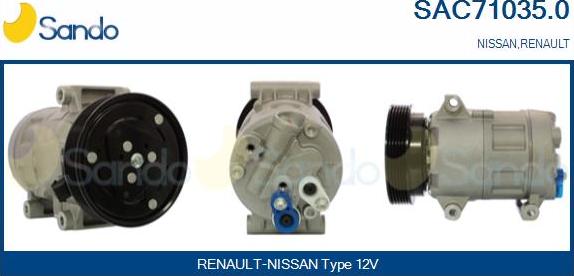 Sando SAC71035.0 - Compresseur, climatisation droxauto.com