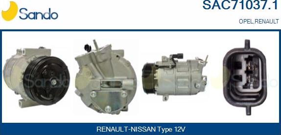 Sando SAC71037.1 - Compresseur, climatisation droxauto.com