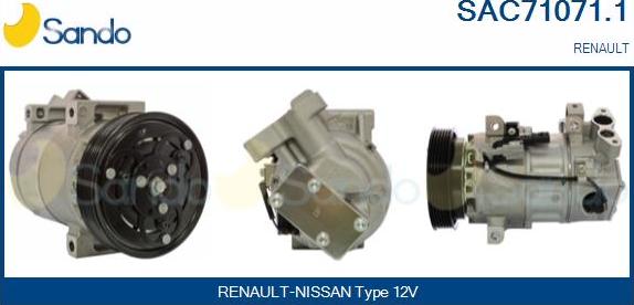 Sando SAC71071.1 - Compresseur, climatisation droxauto.com