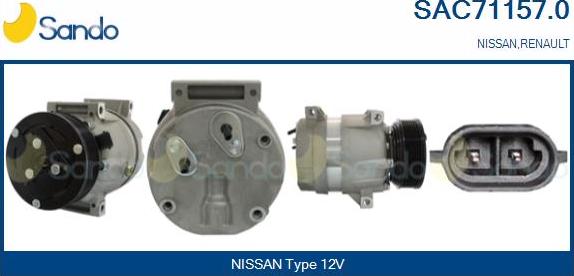Sando SAC71157.0 - Compresseur, climatisation droxauto.com