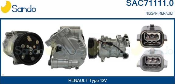Sando SAC71111.0 - Compresseur, climatisation droxauto.com