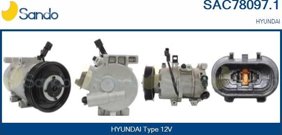 Sando SAC78097.1 - Compresseur, climatisation droxauto.com