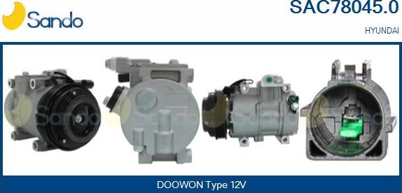 Sando SAC78045.0 - Compresseur, climatisation droxauto.com