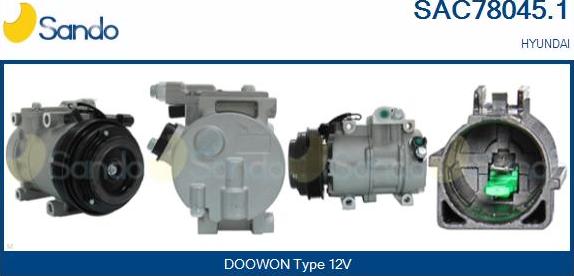 Sando SAC78045.1 - Compresseur, climatisation droxauto.com