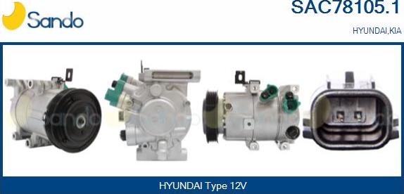 Sando SAC78105.1 - Compresseur, climatisation droxauto.com