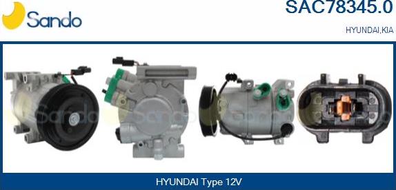 Sando SAC78345.0 - Compresseur, climatisation droxauto.com