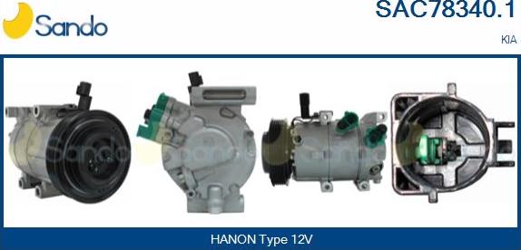 Sando SAC78340.1 - Compresseur, climatisation droxauto.com