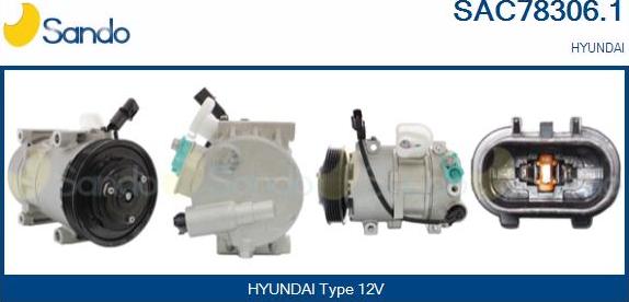 Sando SAC78306.1 - Compresseur, climatisation droxauto.com