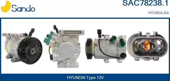 Sando SAC78238.1 - Compresseur, climatisation droxauto.com