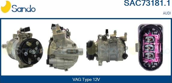 Sando SAC73181.1 - Compresseur, climatisation droxauto.com