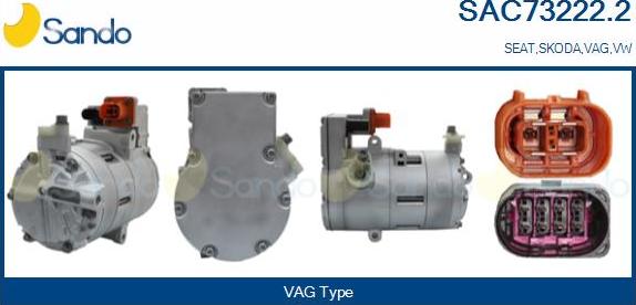 Sando SAC73222.2 - Compresseur, climatisation droxauto.com