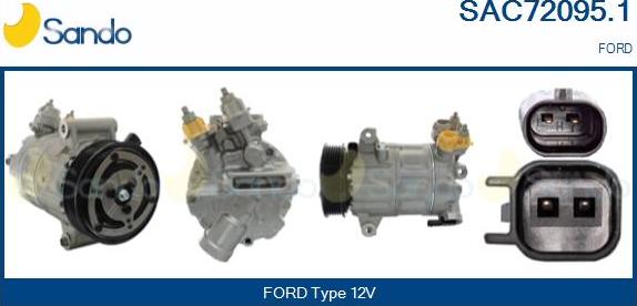Sando SAC72095.1 - Compresseur, climatisation droxauto.com