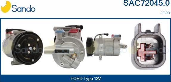 Sando SAC72045.0 - Compresseur, climatisation droxauto.com