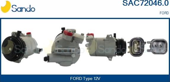 Sando SAC72046.0 - Compresseur, climatisation droxauto.com