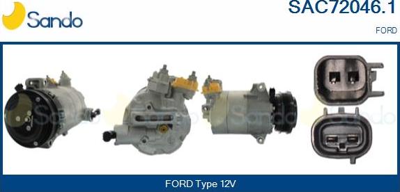 Sando SAC72046.1 - Compresseur, climatisation droxauto.com