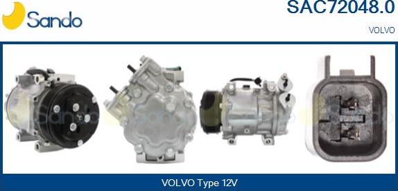 Sando SAC72048.0 - Compresseur, climatisation droxauto.com