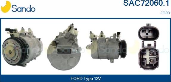 Sando SAC72060.1 - Compresseur, climatisation droxauto.com