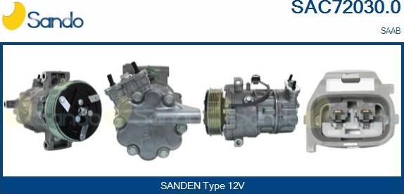 Sando SAC72030.0 - Compresseur, climatisation droxauto.com