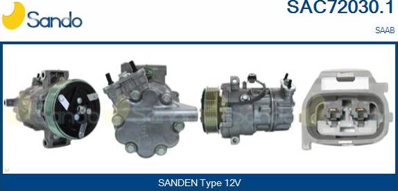 Sando SAC72030.1 - Compresseur, climatisation droxauto.com
