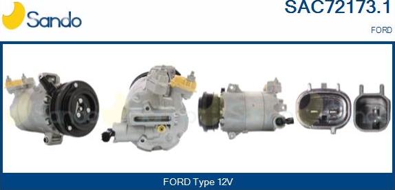 Sando SAC72173.1 - Compresseur, climatisation droxauto.com