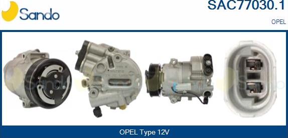 Sando SAC77030.1 - Compresseur, climatisation droxauto.com