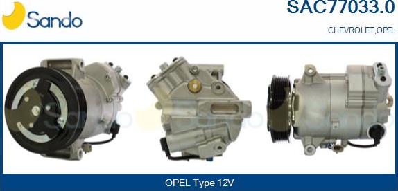 Sando SAC77033.0 - Compresseur, climatisation droxauto.com