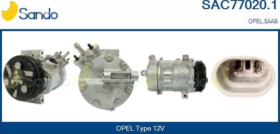 Sando SAC77020.1 - Compresseur, climatisation droxauto.com