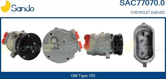 Sando SAC77070.0 - Compresseur, climatisation droxauto.com