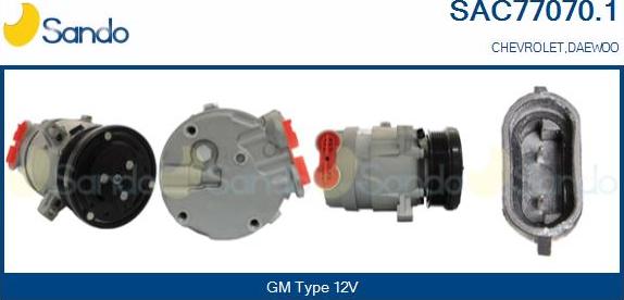 Sando SAC77070.1 - Compresseur, climatisation droxauto.com