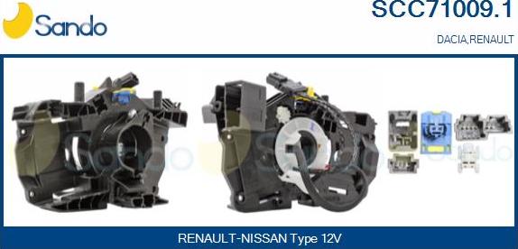 Sando SCC71009.1 - Ressort tournant, Airbag droxauto.com