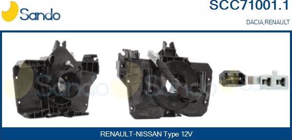 Sando SCC71001.1 - Ressort tournant, Airbag droxauto.com