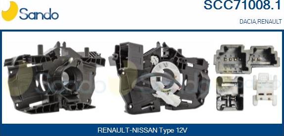 Sando SCC71008.1 - Ressort tournant, Airbag droxauto.com
