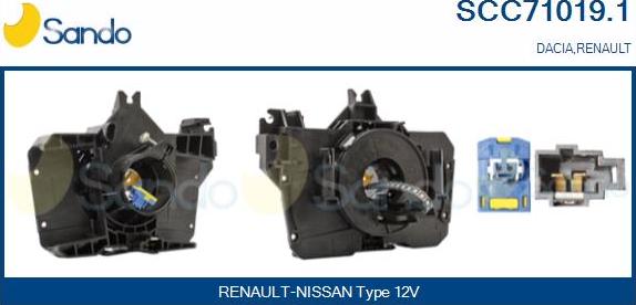 Sando SCC71019.1 - Ressort tournant, Airbag droxauto.com