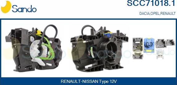 Sando SCC71018.1 - Ressort tournant, Airbag droxauto.com