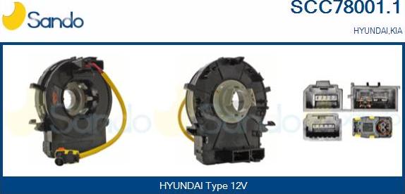 Sando SCC78001.1 - Ressort tournant, Airbag droxauto.com