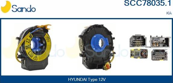 Sando SCC78035.1 - Ressort tournant, Airbag droxauto.com