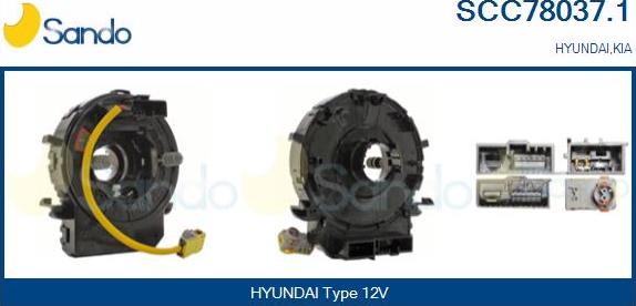 Sando SCC78037.1 - Ressort tournant, Airbag droxauto.com